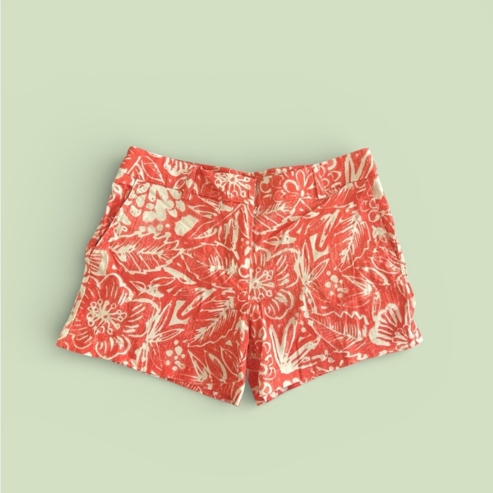 Artisan Coral Floral High Waist Shorts